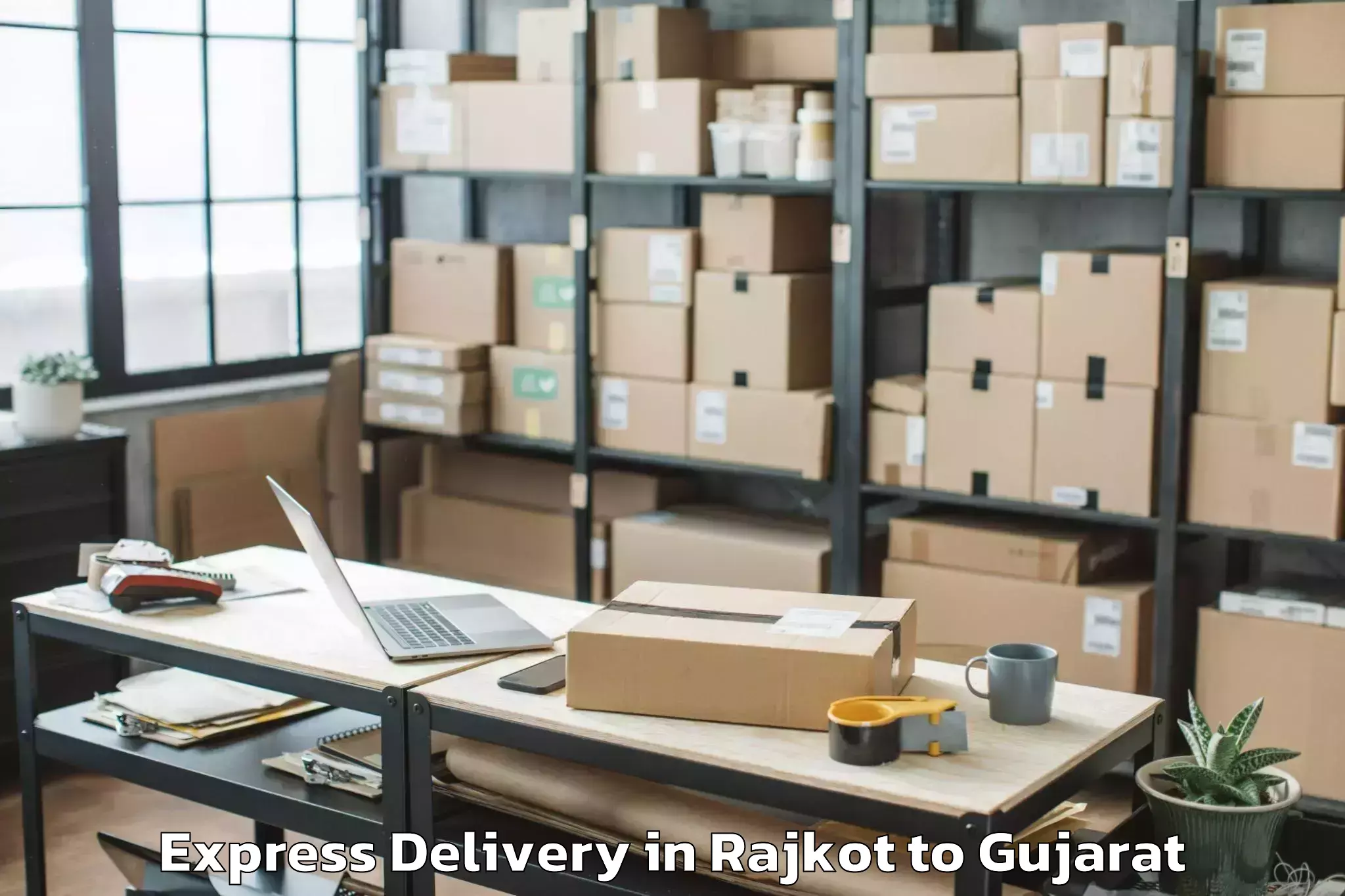 Hassle-Free Rajkot to Lakhatar Express Delivery